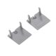 EL-28ECCR END CAP FOR EL-28CR PROFILE, SILVER, SET