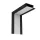 INTERIOR CORNER ELEMENT FOR S48 LED PROFILE BLACK RECESSED 