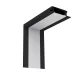 INTERIOR CORNER ELEMENT FOR S48 LED PROFILE BLACK RECESSED 