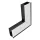 L-CORNER ELEMENT S48 LED PROFILE BLACK RECESSED 