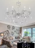 UNIVERSO Chandelier 6 arms 6xE14 Max.40W D66x62cm white/gold