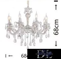 UNIVERSO Chandelier 8 arms 8xE14 Max.40W D68x68cm white/gold