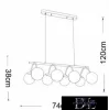 UNIVERSO Pendant light 8xG9 IP20 740x1200mm gold
