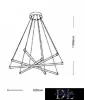UNIVERSO Pendant light 55w 4400lm 6500k IP20 White 820x1100mm