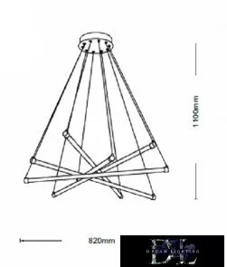 UNIVERSO Pendant light 55w 4400lm 6500k IP20 White 820x1100mm