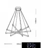 UNIVERSO Pendant light 55w 4400lm 4000k IP20 White 820x1100mm