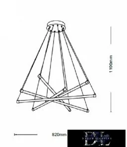 UNIVERSO Pendant light 55w 4400lm 4000k IP20 White 820x1100mm