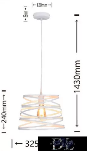 UNIVERSO Pendant light 1xE27 IP20 D325x1430mm white