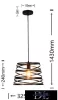 UNIVERSO Pendant light 1xE27 IP20 D325x1430mm black