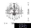 UNIVERSO Chandelier 5 arms 5xE14 Max.40W D65x58cm chrome