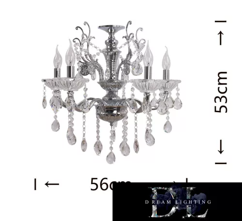 UNIVERSO Chandelier 5 arms 5xE14 Max.40W D65x58cm chrome