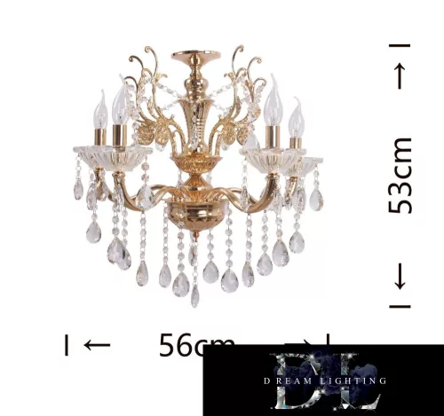 UNIVERSO Chandelier 5 arms 5xE14 Max.40W D65x58cm gold