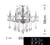 UNIVERSO Chandelier 6 arms 6xE14 Max.40W D65x58cm chrome