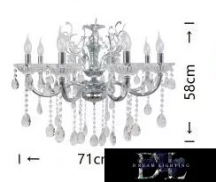 UNIVERSO Chandelier 8 arms 8xE14 Max.40W D71x58cm chrome