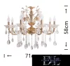 UNIVERSO Chandelier 8 arms 8xE14 Max.40W D71x58cm gold