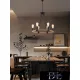UNIVERSO Hemp rope chandelier 6xE27 IP20 D600x1000mm black