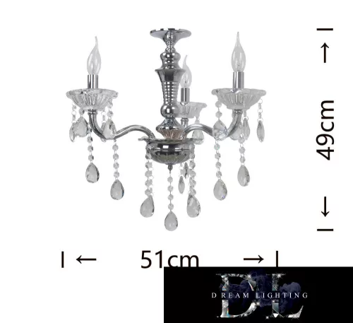 UNIVERSO Chandelier 3 arms 3xE14 Max.40W D51x49cm chrome