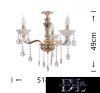 UNIVERSO Chandelier 3 arms 3xE14 Max.40W D51x49cm gold