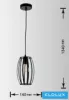 UNIVERSO Pendant Light 1xE27 Max.60w IP20 Black D140x1340mm