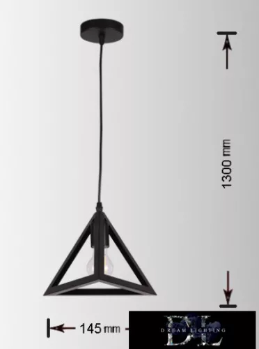 UNIVERSO Pendant lamp 1xE27 IP20 D145x1300mm black