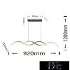 UNIVERSO Pendant LED 25w 2000lm 4000k 920mm IP20 chrome
