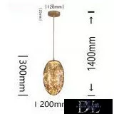 UNIVERSO Pendant light 12W 1080lm 3000k 360° IP20 ∅200x300x1400mm amber