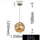 UNIVERSO Suspension 10w 900lm 3000k 360° IP20 ∅250x250x1500mm amber