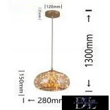UNIVERSO Pendant light 10w 900lm 3000k 360° IP20 ∅280x150x1300mm amber