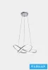 UNIVERSO Pendant LED 60w 4800lm CCT.kap D500x1100mm IP20 Chrome