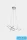 UNIVERSO Pendant LED 60w 4800lm CCT.kap D500x1100mm IP20 Chrome