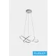 UNIVERSO Pendant LED 60w 4800lm CCT.kap D500x1100mm IP20 Chrome