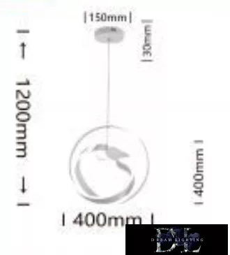 UNIVERSO Pendant light 53w 4240lm 6500k IP20 White D400x1200mm