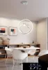 UNIVERSO Pendant light 53w 4240lm 4000k IP20 White D400x1200mm