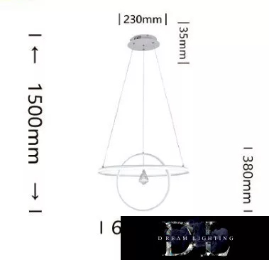 UNIVERSO Pendant light 70w 5600lm 6500k IP20 White D600x1500mm