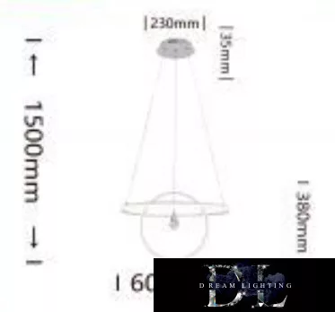 UNIVERSO Pendant light 70w 5600lm 4000k IP20 White D600x1500mm