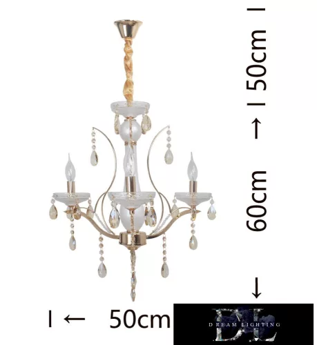 UNIVERSO Chandelier 3 arms 3xE14 Max.40W D50x110cm gold