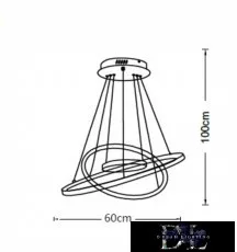 UNIVERSO Pendant light 51w 4080lm CCT switch IP20 White D600x1000mm