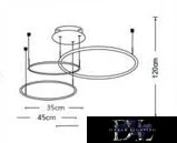 UNIVERSO Pendant light 55w 4400lm 4000K IP20 White D600x1200mm
