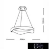UNIVERSO Pendant light 38w 3040lm CCT D500x1200mm white
