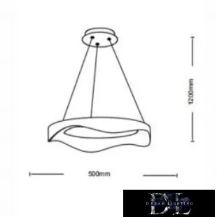 UNIVERSO Pendant light 38w 3040lm CCT D500x1200mm white