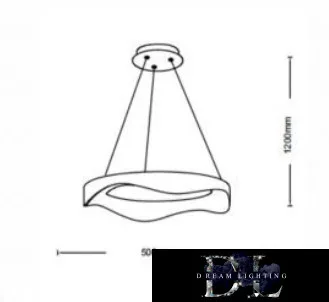 UNIVERSO Pendant light 38w 3040lm CCT D500x1200mm black