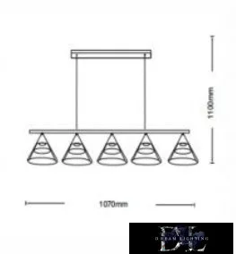 UNIVERSO Pendant light 16w 1280lm CCT 1070x1100mm black