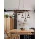 UNIVERSO Hemp rope chandelier 5xE27 IP20 1000x1200mm black