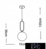 UNIVERSO Pendant light 1xG9 max.10w D150x360x1200mm IP20 Old gold