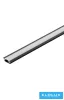 UNIVERSO süllyesztett aluprofil matt fehér fedlappal Fekete 2000x24.15x6.9mm