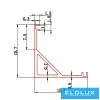 UNIVERSO corner aluminum profile with matte white cover plate 2 m 45° 15.7*15.7 mm