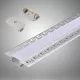 UNIVERSO recessed aluminum profile with matte white cover plate, 2 m, 20 mm