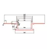 UNIVERSO recessed aluminum profile with matte white cover plate, 2 m, 20 mm