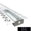 UNIVERSO recessed aluminum profile with matte white cover plate 2m 11mm