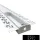 UNIVERSO recessed aluminum profile with matte white cover plate 2m 11mm